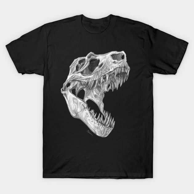 T-Rex Skull T-Shirt by Ashdoun